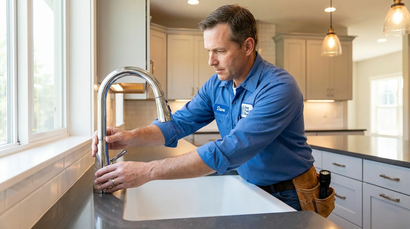 Kitchen faucet installation by Johns Plumbing LLC in Vincentown